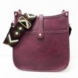 Merlot Vintage Vegan Leather Messenger Bag with Abstract Strap Online