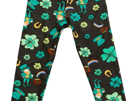 Shamrocks 🍀, Horseshoes & Rainbows 🌈Kids Leggings Sale