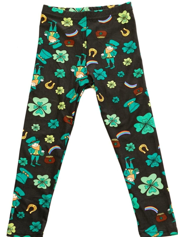 Shamrocks 🍀, Horseshoes & Rainbows 🌈Kids Leggings Sale