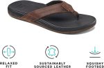 Reef Mens s Cushion Phantom LE Premium Leather Flip Flops Cheap