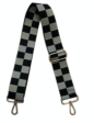 Black Cream Checkerboard 2”Adjustable Bag Strap For Discount