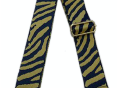 Animal Print 2” Adjustable Bag Strap - Navy Camel Zebra Online now