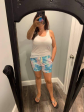 TIE DYE PRINT CASUAL SHORTS WITH TWILL - PASTEL BLUE or GREEN Supply