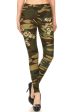 Army Skulls Green Camouflage- Plus Leggings Online