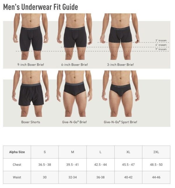 Exofficio Give N Go Men s 2.0 Boxer Briefs Sizes XL & XXL Online Hot Sale