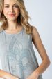 Bling Fleur-De-Lis Tank - Heather Grey Hot on Sale