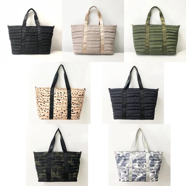 Puffer Tote Bag - Assorted Colors For Discount