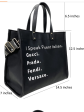 Speak Italian Vegan Leather Tote w  Strap - Camel or Black For Cheap