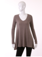 Hacci V Neck Long Sleeve Top - Stone on Sale