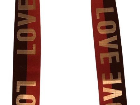 BLACK RED STRIPE  LOVE  ADJUSTABLE BAG STRAP For Sale