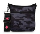 Black Camo Neoprene Messenger  Crossbody Fashion