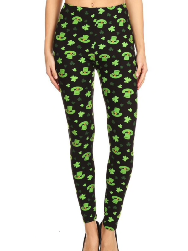 Clovers 🍀 & Tophats 🎩 Plus Leggings For Discount