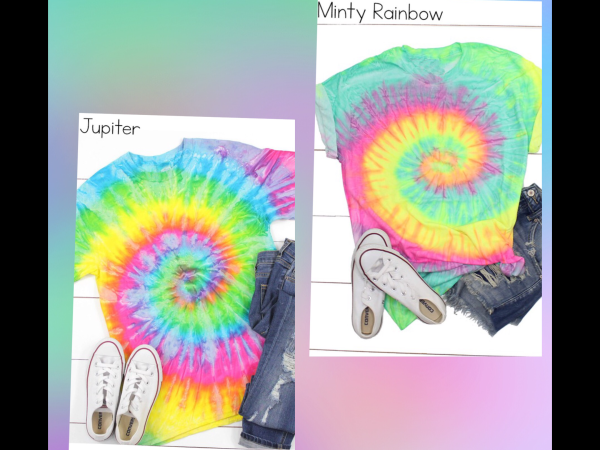 Blank Tie Dye 🌈 - Jupiter or Minty Rainbow For Sale