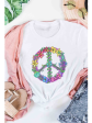 Peace Sign Colorful Graphic Tee ☮️ Online Hot Sale