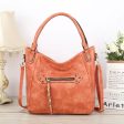 Vegan Leather Woven Flip Rivet Handbag Zipper Closure Crossbody Bag - Assorted Colors Online Hot Sale