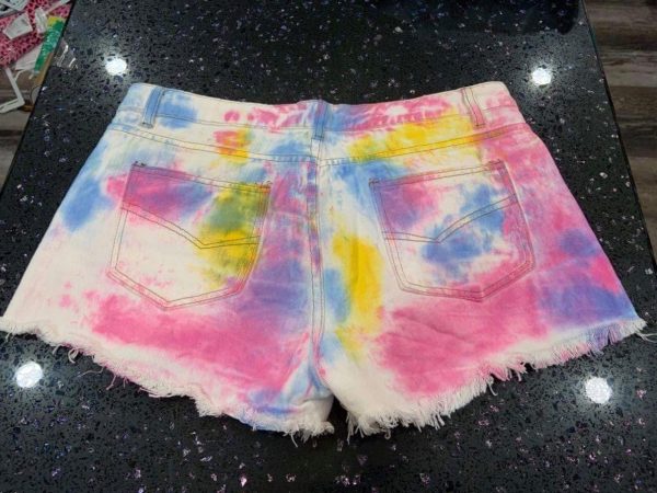 Tie-dye Denim Shorts - Pastel Mix. Clearance Final Sale! Was $30 Now $12 Online now