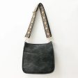 Vegan Leather Messenger Bag w  Multi Abstract Strap - Assorted Colors Online Hot Sale