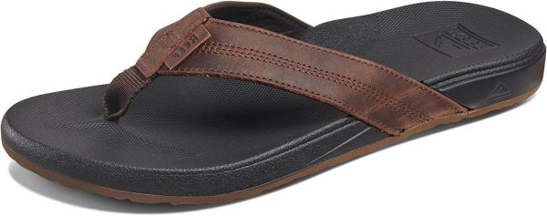 Reef Mens s Cushion Phantom LE Premium Leather Flip Flops Cheap