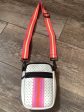 WHITE WITH LAVENDER, PINK & ORANGE MULTI ZIPPER NEOPRENE PHONE HOLDER For Discount