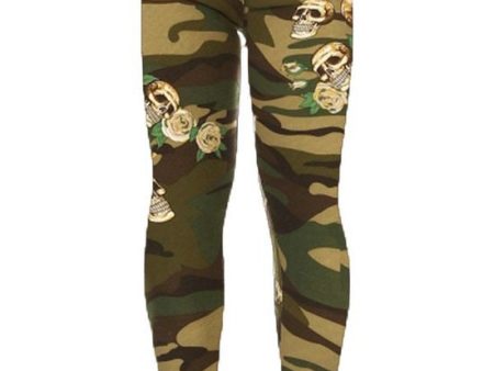 Army Skull Leggings - Kids Cheap