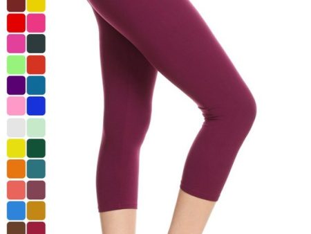 Charcoal 5 Inch Yoga Waistband OS Capri Leggings For Discount