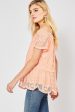 Lace Off Shoulder Top - Peach or Off White Online Sale