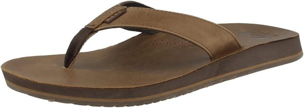 Reef Men s Drift Classic Premium Leather Flip Flops Cheap