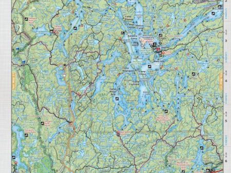 Backroad Mapbooks Lake Temagami Neon 22 Waterproof Tear-Resistant Topographic Map Online Hot Sale