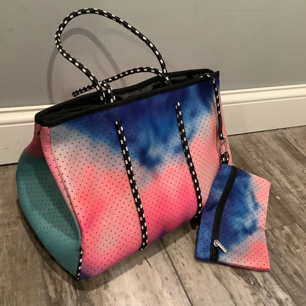 Tie Dye Neoprene Tote Bag 💙💗💜 For Sale