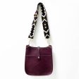 Merlot Vintage Vegan Leather Messenger Bag with Abstract Strap Online