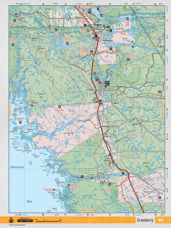 Backroad Mapbooks Key River CCON-84 Water-Resistant Tear-Resistant Topographic Map Cheap