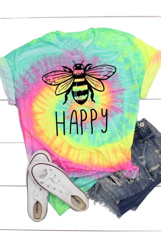 Plus Bee Happy Rainbow Tie Dye 🐝🌈 Cheap