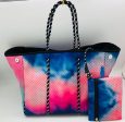 Tie Dye Neoprene Tote Bag 💙💗💜 For Sale