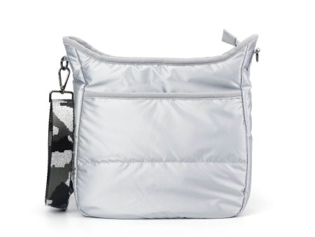 Silver Puffer Crossbody on Sale