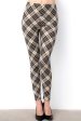 Checker Print Brushed Full Leggings - Plus on Sale