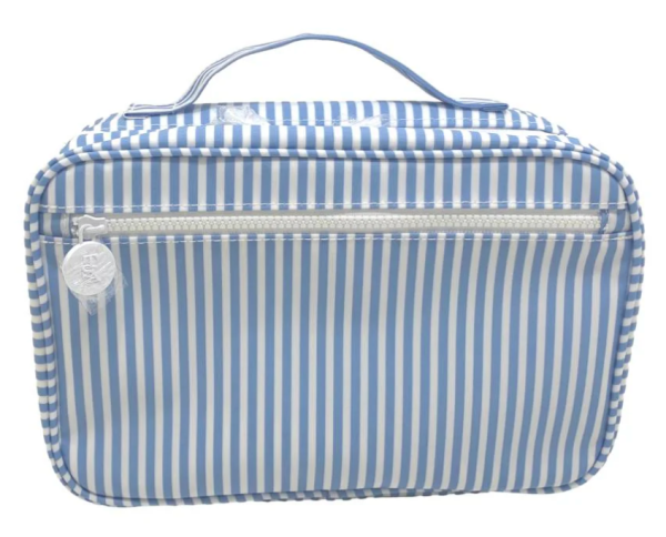 Chambray Pimlico Stripe Bundle Up Hanging Toiletry Bag on Sale