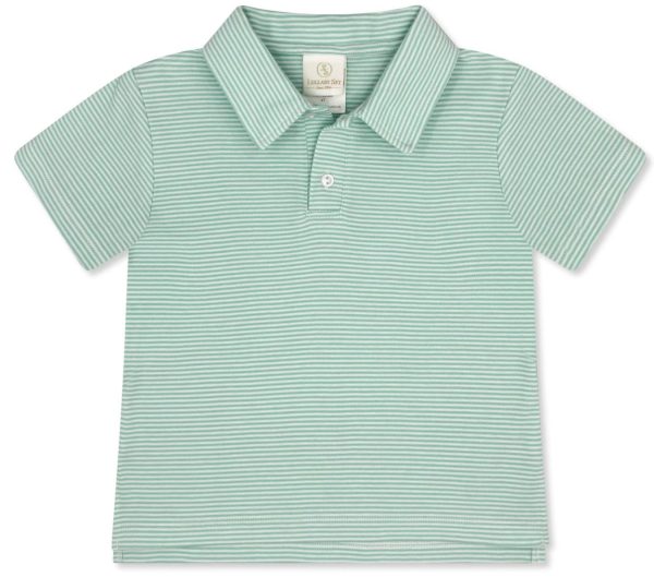 *PRE-ORDER* Parker Polo - Memphis Aqua Ministripe Discount