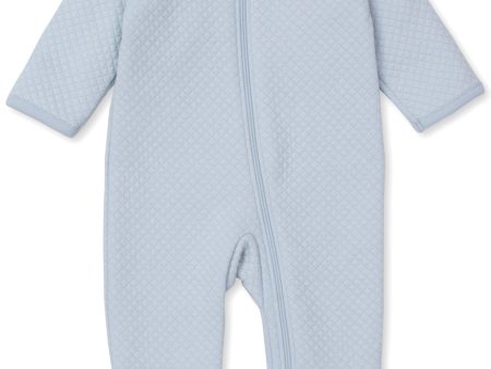 Kissy Love Jacquard Zip Footie - Blue Hot on Sale