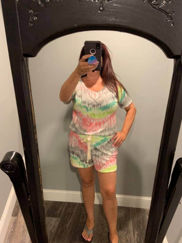 TIE DYE PRINT SHORTS WITH TWILL TAPE DRAWSTRING - MULTI For Cheap