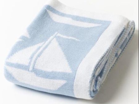 Sailboats Blanket - Blue For Sale