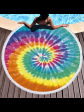 Rainbow Swirl Tie dye 60 inch round beach blanket towel Online Sale