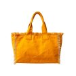 Solid Large Canvas Fringe Tote - Assorted Colors Sale