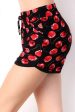 Cherry Print Shorts For Cheap