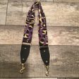 2  ADJUSTABLE ANIMAL PRINT BAG STRAP WITH VEGAN LEATHER  - PURPLE or TURQUOISE Fashion