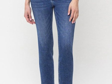 VERVET BY FLYING MONKEY JEANNE HIGH RISE CROP SLIM STRAIGHT JEANS Sale