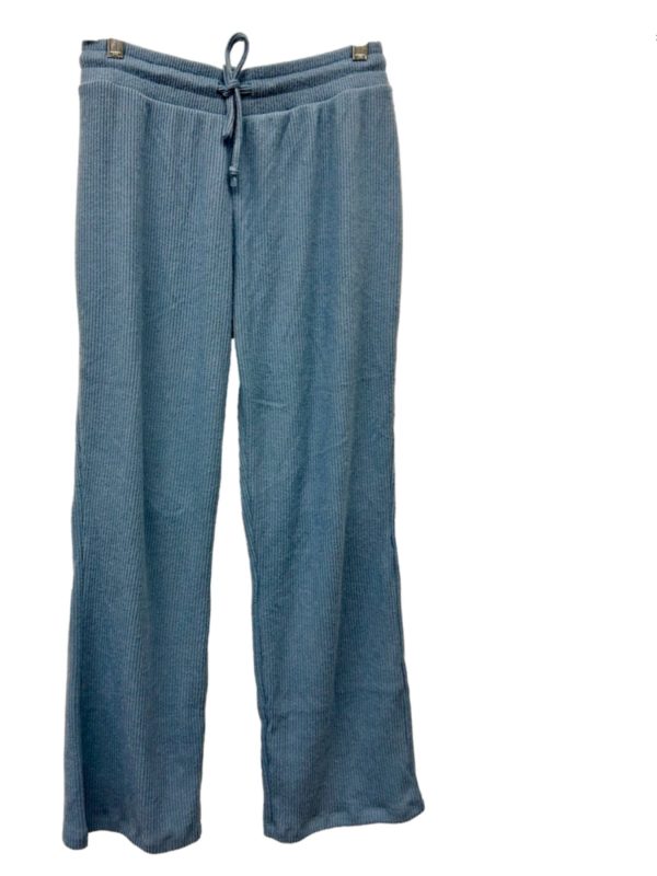 Brushed Ribbed Hacci Straight Pant - Heather Grey, Aloe or Windward Blue For Cheap