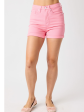 Judy Blue High Waist Tummy Control Garment Dyed Shorts - Pink For Sale