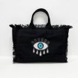 Evil Eye Canvas Tote Bag - Black Supply