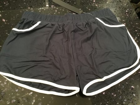 Dolphin shorts with contrast piping and wide pockets - Charcoal For Cheap