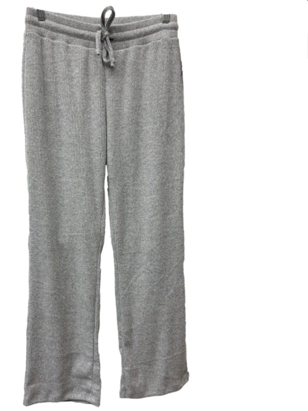 Brushed Ribbed Hacci Straight Pant - Heather Grey, Aloe or Windward Blue For Cheap